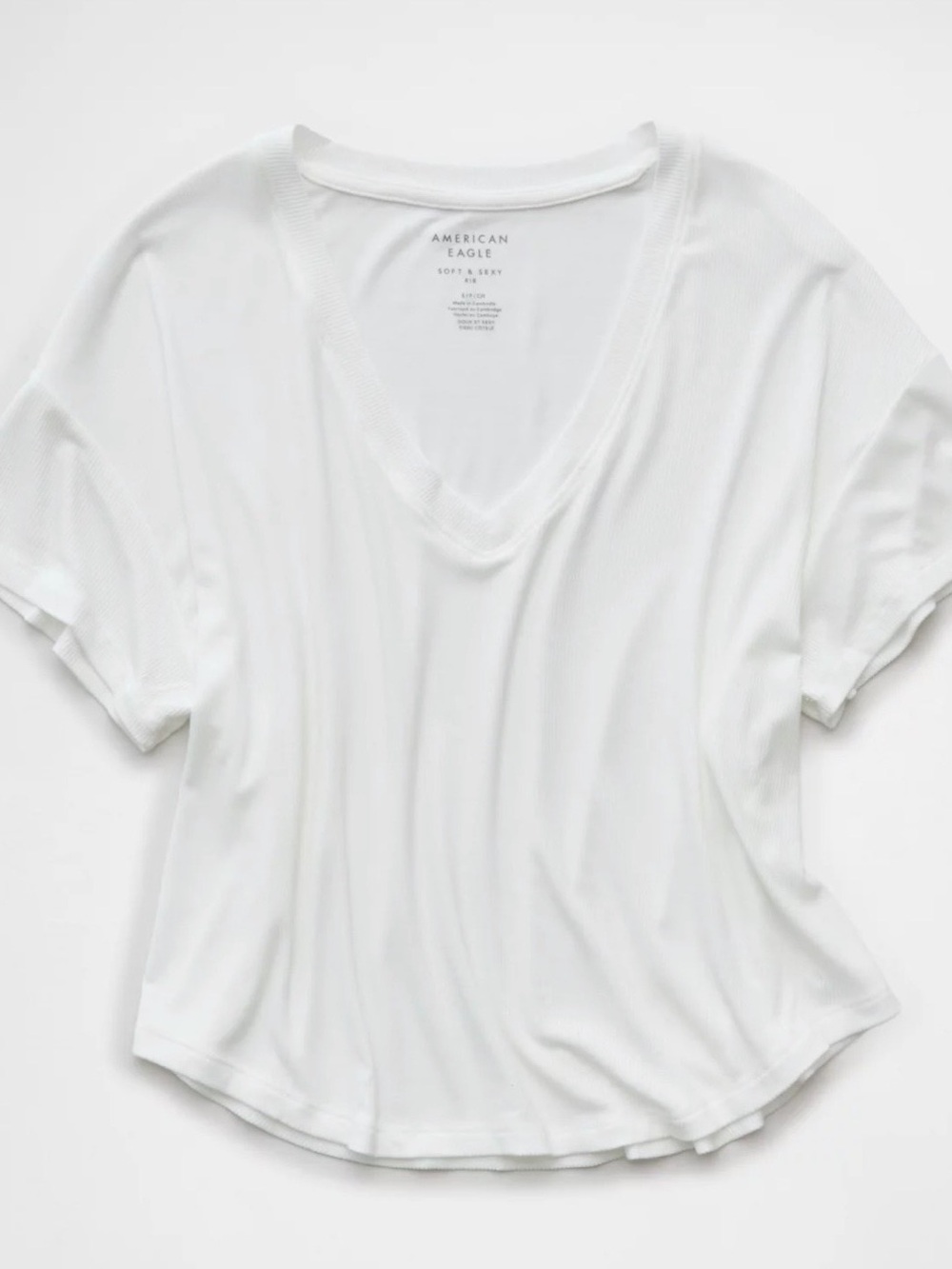 AE Soft & Sexy Ribbed V-Neck T-Shirt